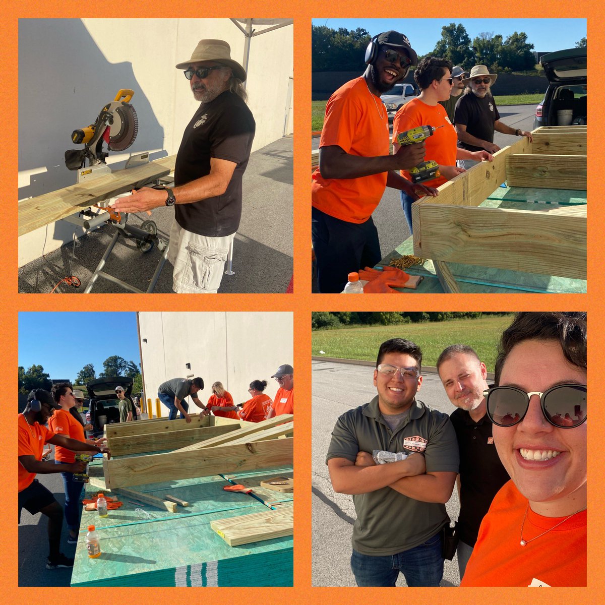 CyrillaAbiseid's tweet image. Thank you 8445 for hosting our Team Depot build this morning! We’re making fishing platforms for a local center where veterans fish their ponds. Wonderful to see this team together 🧡 #GivingBack #SafetyFirst