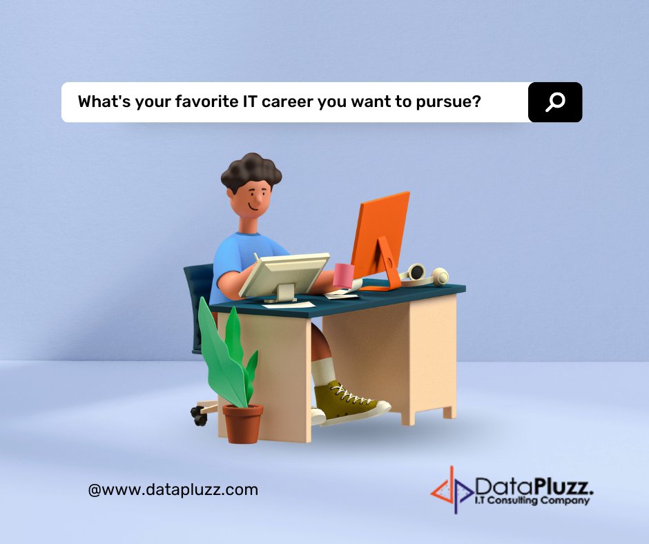 DataPluzzLLC's tweet photo. Which IT Career Are You Interested in Pursuing?
#DataPluzz #ITSkills #ITCareer

- Data Architect / Engineer
- Database Manager
- Cloud Engineer / Architect
- Web Developer
- Mobile App Developer
- Software Engineer
- DevOps Engineer
- Cybersecurity

Comment below your choice. https://t.co/ox2NXMnfmb