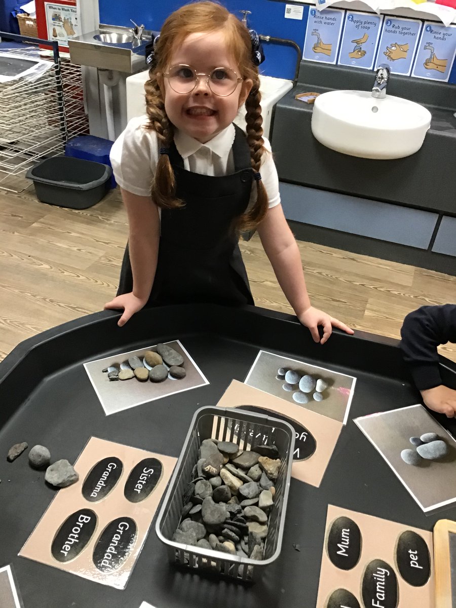 easterside_a's tweet photo. Reception have been practising the language of size in their provision areas by making pebble families. #EastersideEarlyYears #EastersideMaths https://t.co/cgfjd1xvLC