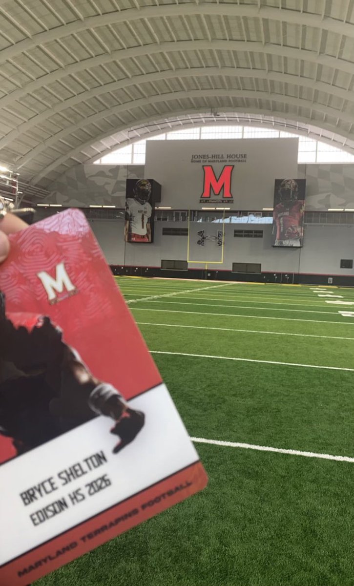 brycesheltonn's tweet photo. Had a great time at UMD game day! Thank you to the coaching staff for having us, and for the amazing hospitality! https://t.co/0RD5OznSDD