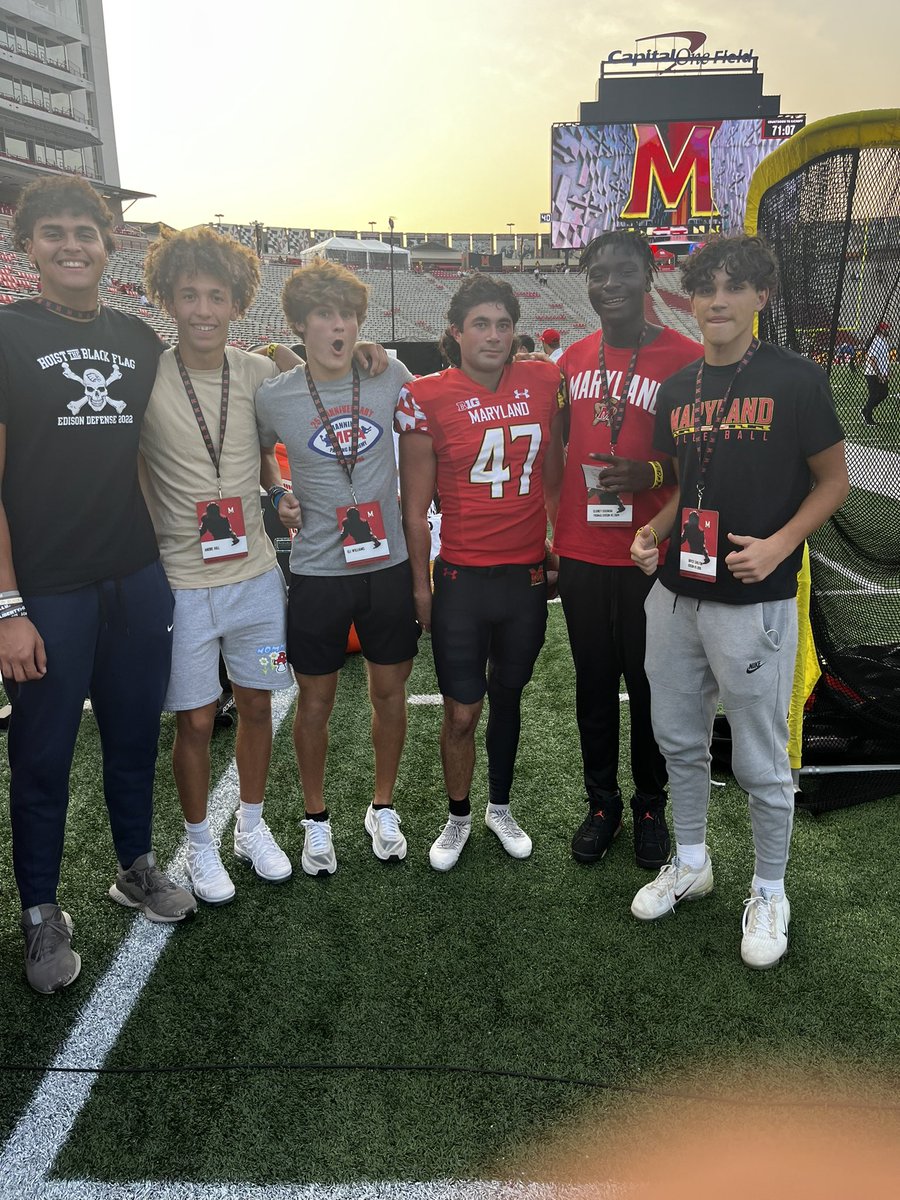 brycesheltonn's tweet photo. Had a great time at UMD game day! Thank you to the coaching staff for having us, and for the amazing hospitality! https://t.co/0RD5OznSDD