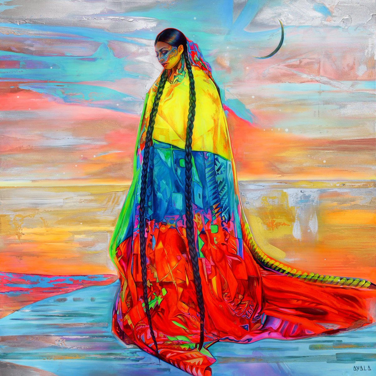 I am so excited to share this new Ayala original, created in partnership with <a href="/comcast/">Comcast</a> for #HispanicHeritageMonth ! Introducing “Raices Divinas” – translation “Divine Roots” – it features a vibrant Colombian flag embracing a native woman inspired by cultural and racial identity.