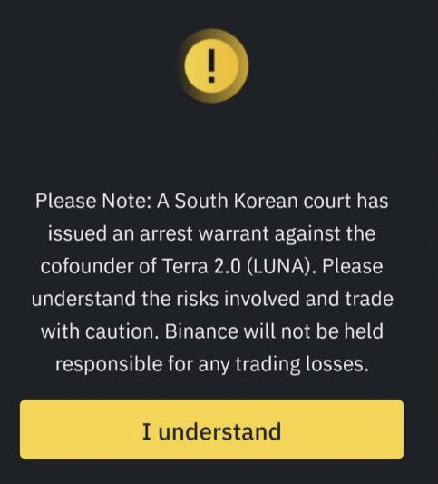 JesusMartinez's tweet photo. BREAKING NEWS : I just got CONFIRMATION from @binance that they HAVE issued a warning on certain IP's AGAINST $LUNA 2.0.

#LUNA is NOT $LUNC. It has NEVER been more important to make that distinction.

RETWEET TO SPREAD THE MESSAGE! https://t.co/hVsJGtOOca