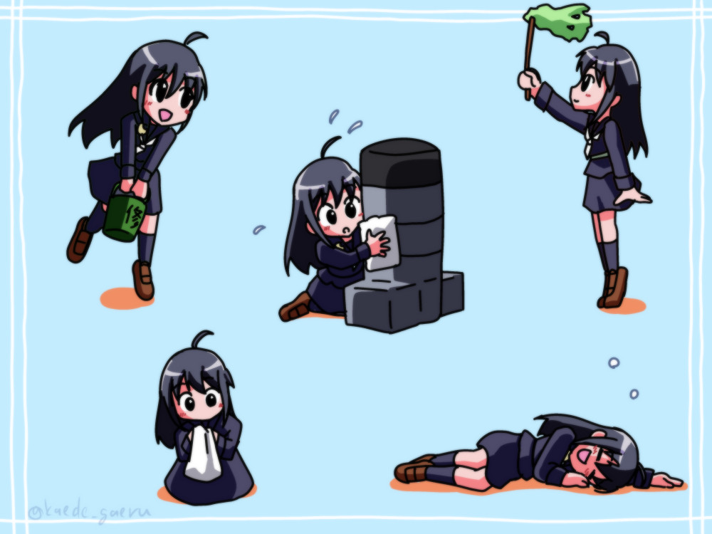 菊月(艦これ) 「老人会向けなネタ絵を描いてた事を思い出す。 」|楓蛙のイラスト