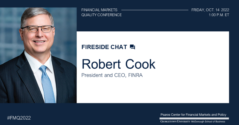 GUFinPolicy's tweet photo. π’ Our #FMQ2022 Conference is right around the corner! Our program includes fireside chats with @SECGov Chair @GaryGensler, @LSEGplc CEO David Schwimmer, @FINRA President and CEO Robert Cook, and @CFTC Chair @CFTCbehnam.
Click through to view our lineup.
#PsarosCenter