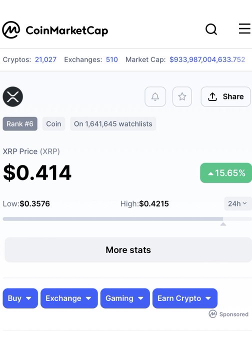SEND IT 📈📈📈 https://t.co/a6F0LBQHac<a href="/tag/xrp"class="tags"><span>#xrp</span></a>