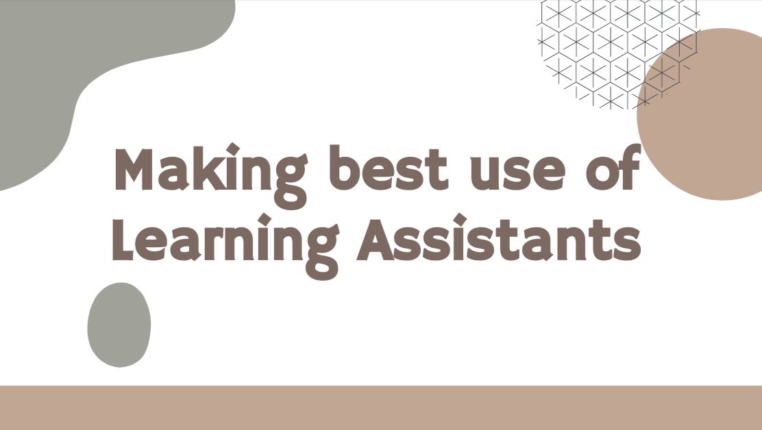 alva_asn's tweet photo. Delighted with the fabulous turn out &amp; engagement from colleagues tonight for our drop in session focusing on making best use of Learning Assistants in the classroom!☺️ https://t.co/kyCSwsxUdT