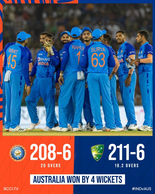 IND vs AUS, 1st T20, Highlights: AUS annihilate IND; win by 4 wickets |  Cricket News – India TV