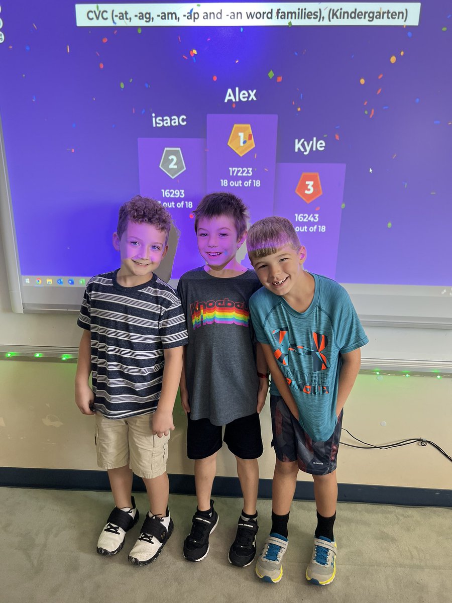 Our winners of their first ever Kahoot game!🥇🥈🥉