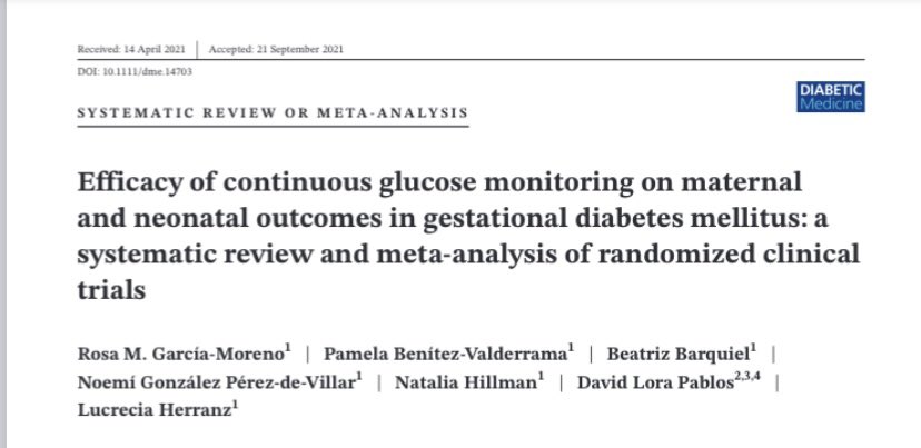 Revisión obligatoria sobre la eficacia de la MCG en los resultados materno-fetales de las pacientes con DMG.