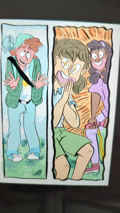 Today mostly drew my graphic novels cell skip! Today's pages were really cute though, so here's some. Friendship 💜💜💜💜 