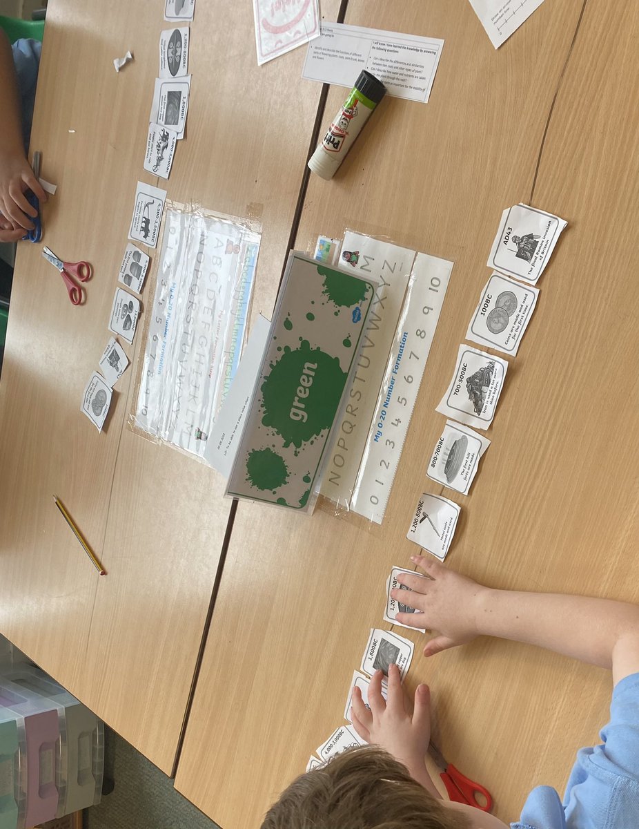 Today Year 3 have done a mini timeline on the #StoneAgetoIronAge we talked about what prehistory means and that we know about it from artefacts we have found. We talked about the fact that BC and AD are different! @LyndhurstCPS #primaryhistory