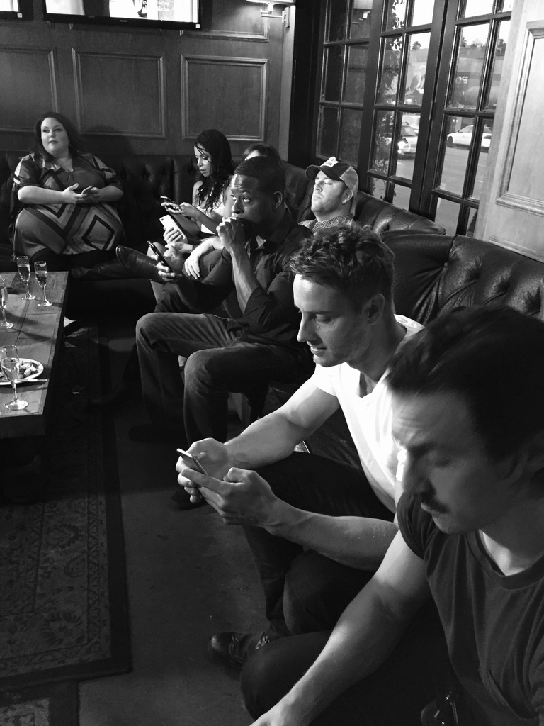 Dan_Fogelman's tweet photo. Six years ago today, #ThisIsUs premiered.  We went to a screening party and I overdid it with the black &amp; white  filter. https://t.co/FcaT9clorq