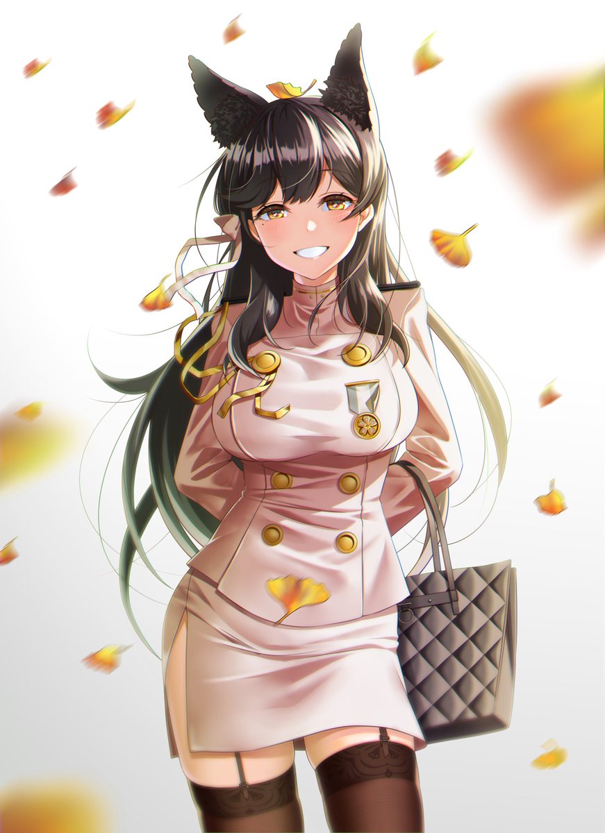 愛宕(アズールレーン) 「#ケモミミを崇めよう 」|鍵山/Clave イラストレーターのイラスト