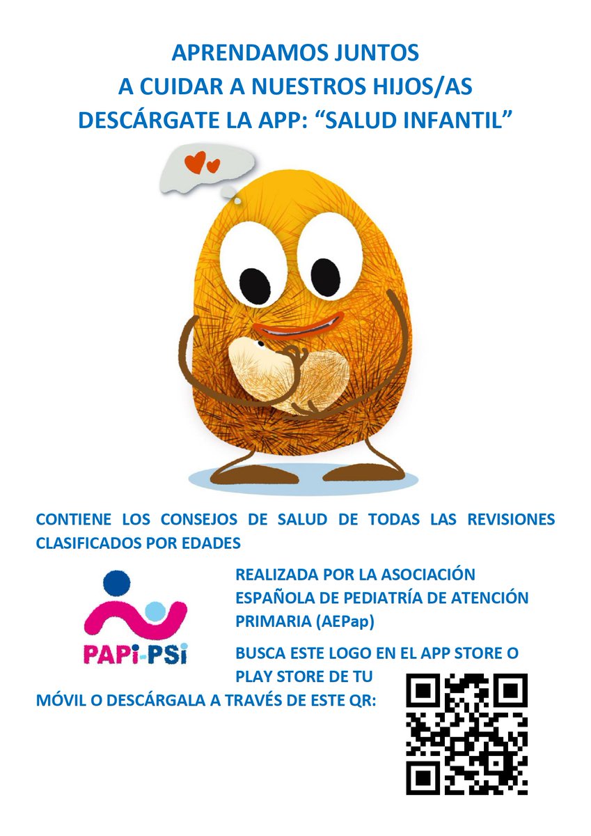 app Salud Infantil PAPI

Desarrollada por AEPap
Nace la app Salud Infantil para el autocuidado de las familias creada por los pediatras de Atención Primaria
* La aplicación contiene más de 300 contenidos sobre cuidados en salud infantil y adolescente

csgandhi.es/cuidar-a-nuest…