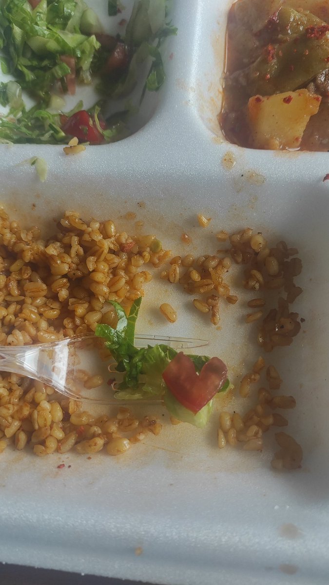 Üniversitede yemek yerken karışıma çıkan domatese bakın çabukkk