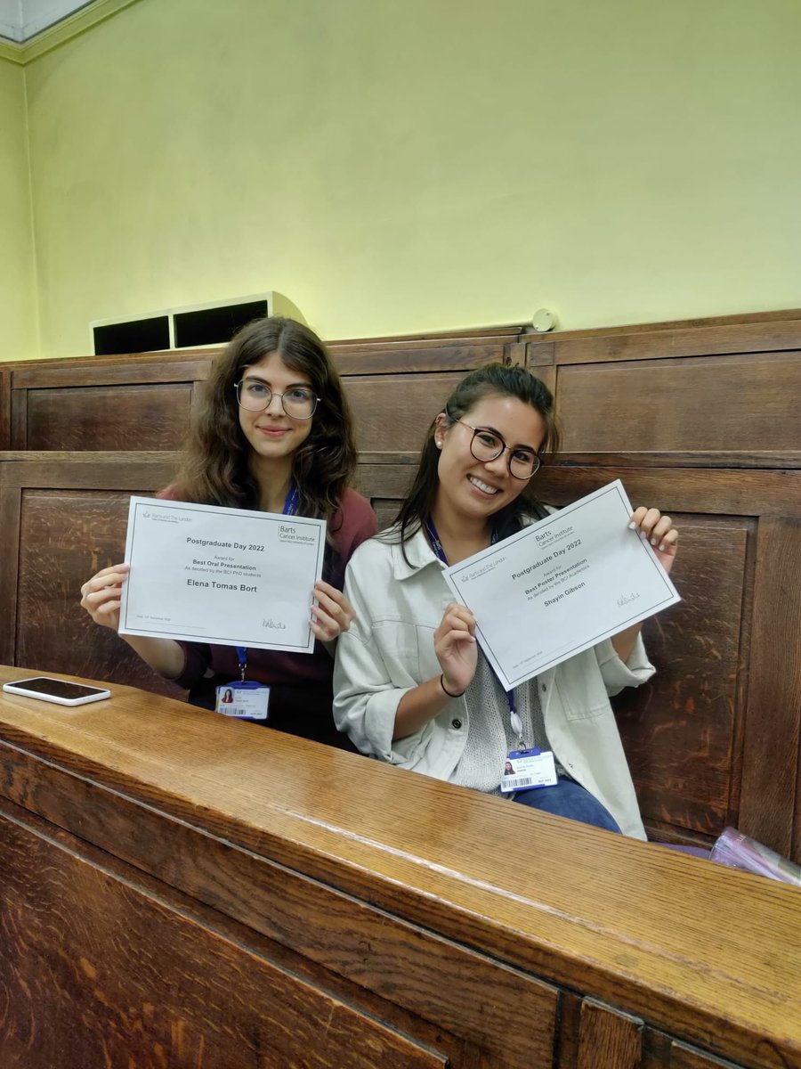 TheGroseLab's tweet photo. A big well done to all PhD students who presented their work last week at @QMBCI PhD day! And congratulations to all award winners, especially our PhD students Elena and @ShayinGibson for winning best talk and poster presentation awards 🥳 https://t.co/lIkb2e4waG