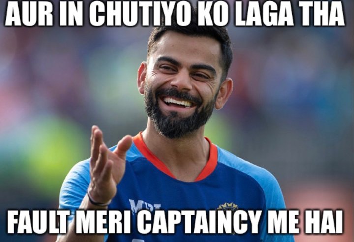 priyanshu9297's tweet photo. Virat Kohli to all those who were doubting to his captaincy.
#INDvsAUS https://t.co/e5Fy7n2sPv