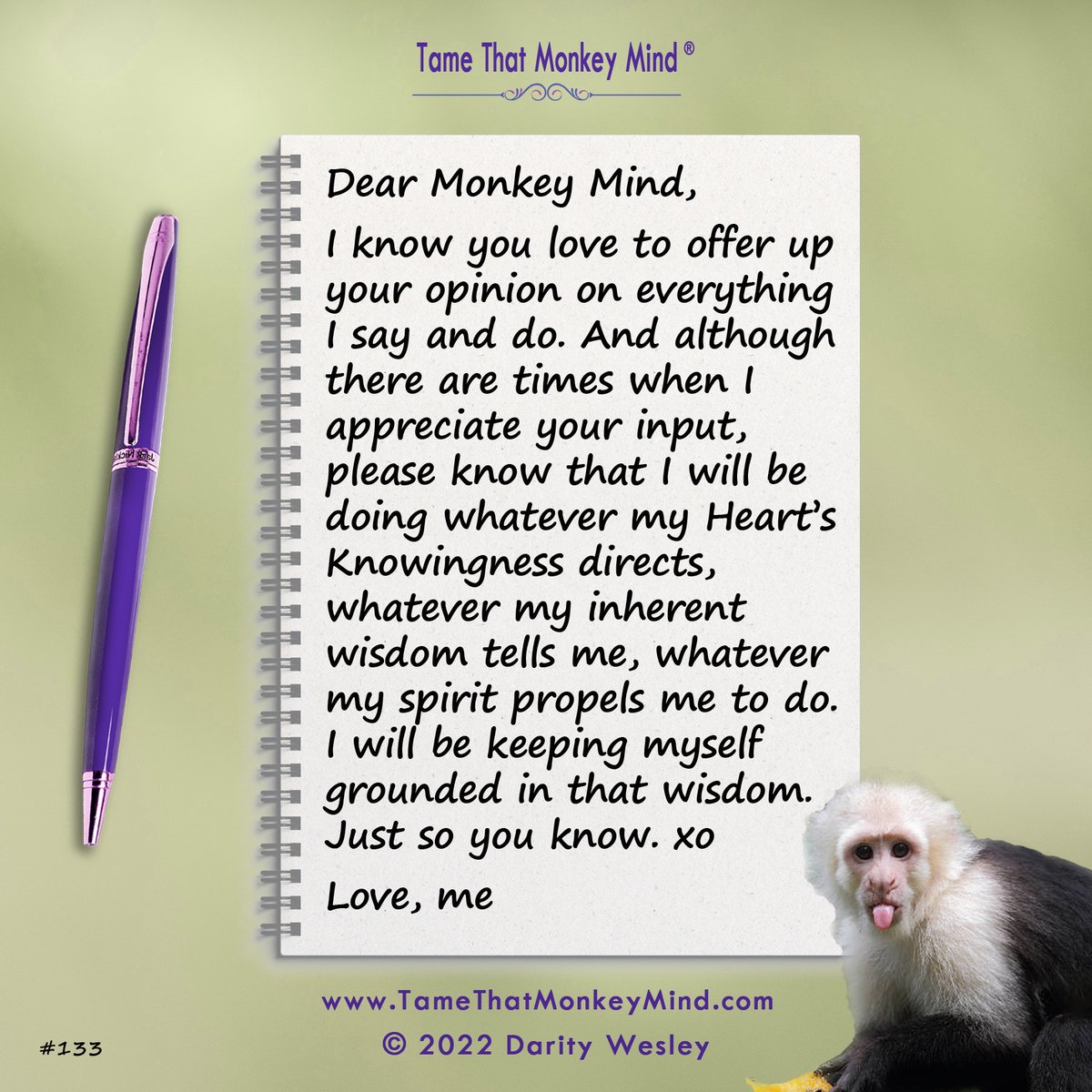 SpiritReviver's tweet photo. Here’s the latest post from my Tame That Monkey Mind website https://t.co/toAVR3ATPh. What’s your monkey mind chattering about today? 🐵💖 https://t.co/VFlxdFEArc