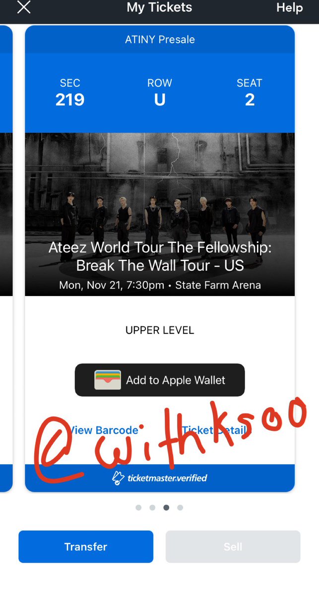 withksoo's tweet photo. WTS (SELLING)/ ATEEZ in ATL Day 1 🚨 Monday, Nov. 21st 

Ended up getting better seats, both seats are together + selling for face value!! 

Pls dm me if interested; will provide more proof if asked https://t.co/WiRMcvNYqB