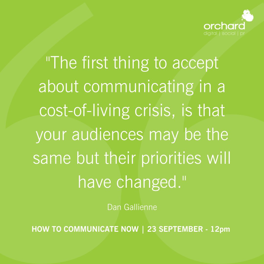 Join our Head of PR <a href="/DanGallienne/">Dan Gallienne</a> as he shares his expert advice on how to best navigate how your business communicates in the ever-changing cost of living crisis. Register today and tune in at 12pm this Friday to hear more. loom.ly/LY3cA9I
#Communications #PR #H2CN