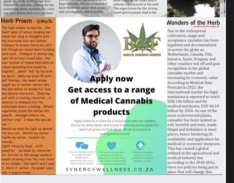 ziggymachala's tweet photo. guys, my article “wonders of the herb” is finally out on #CannaXpress, pages 9/10! 

big ups to @the7leaf, Africa’s leading cannabis magazine for putting me on again. it’s always a pleasure. 

you can read online or order your copy. 

check it out here: https://t.co/GaCtJDZ3tW https://t.co/4euzclyF2v