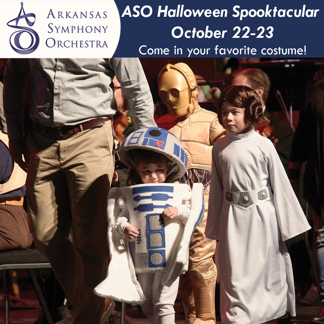 Halloween Spooktacular, October 22-23, is presented in partnership with the Arkansas Museum of Fine Arts.
Your ASO will haunt you with monstrous excitement as they unleash a spooky variety show. Wear a Costume &amp; join the Costume Parade on stage!
arkansassymphony.org/halloween-spoo…