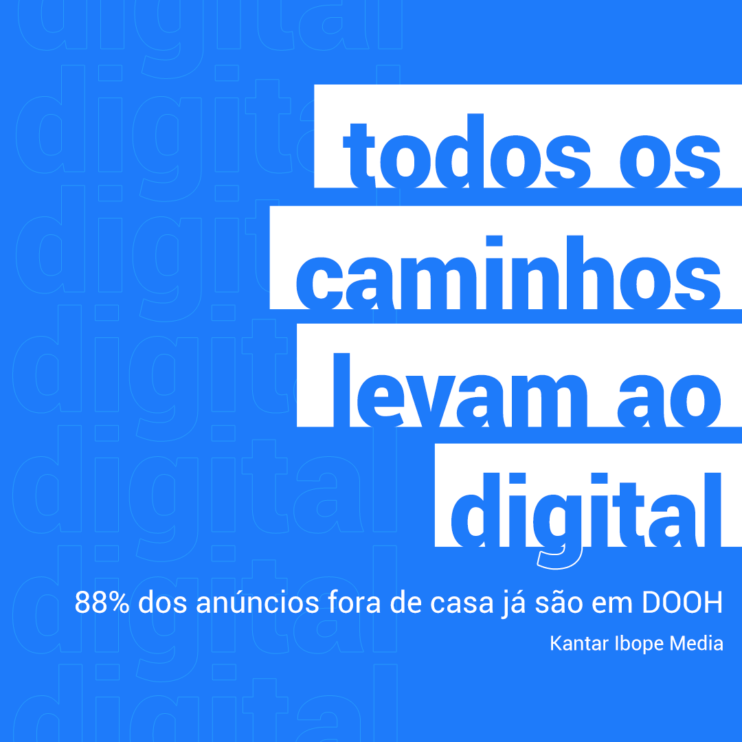 admoohds's tweet photo. Segundos dados da Kantar Ibope Media, o digital já representava em 2021, mais de 88% das inserções publicitárias no out of home.

Isso quer dizer que ao invés de utilizar formatos estáticos, a publicidade fora de casa agora é muito mais digital. https://t.co/DeyWfxkS0z