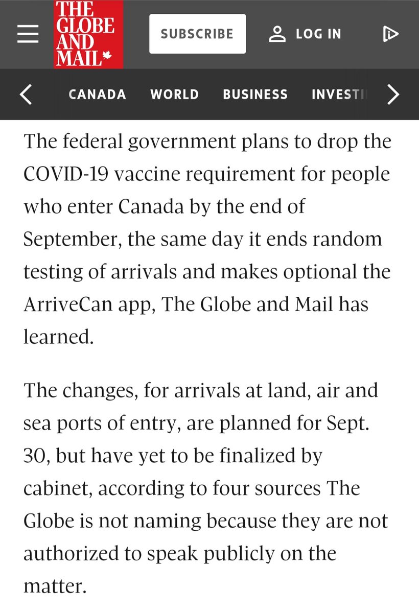 The Pandemic is over.

All Public Health restrictions imposed on Canadians, be it by the public, regulated or private sector must be gone as well. 

No more excuses. Get everyone back to work and end all passports. This isn't over until it's all gone! #cdnpoli #onpoli