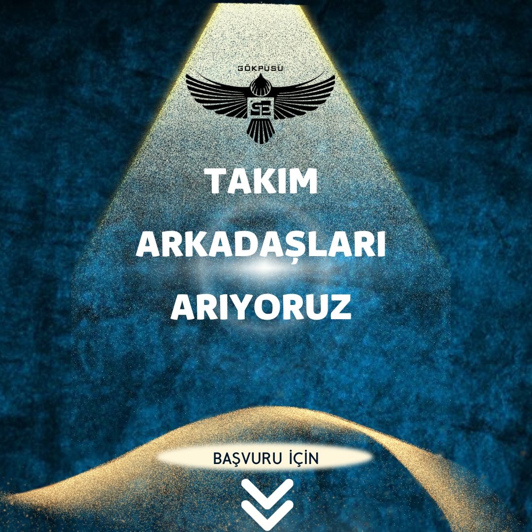 Takımımızda "Yazılım", "Mekanik" ve "İtki" biriminde görev alabilecek, lisans eğitimi görmekte olan ekip arkadaşlar arıyoruz.📢

Başvuru form bağlantısı ✈️docs.google.com/forms/d/e/1FAI…

Başvurular 4 Ekim Salı 23.00' a kadar alınacaktır.⏳

 #GökpusuTakımı 
#tübitak #teknofest2023