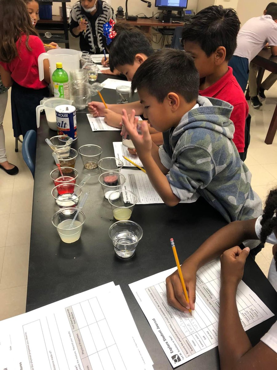 CoraThomasLCISD's tweet photo. Check out these SUPER SCIENTISTS in Ms. Balli’s 5th grade class! Separating mixtures is a lot of fun, and so is listening to the conversations between Ss! @tigerstevenson @STEMscopes @DianeParks8 @LamarCISD #hearusROAR #5E #inquirybasedscience #languagedevelopment https://t.co/8QoTu5j3ic