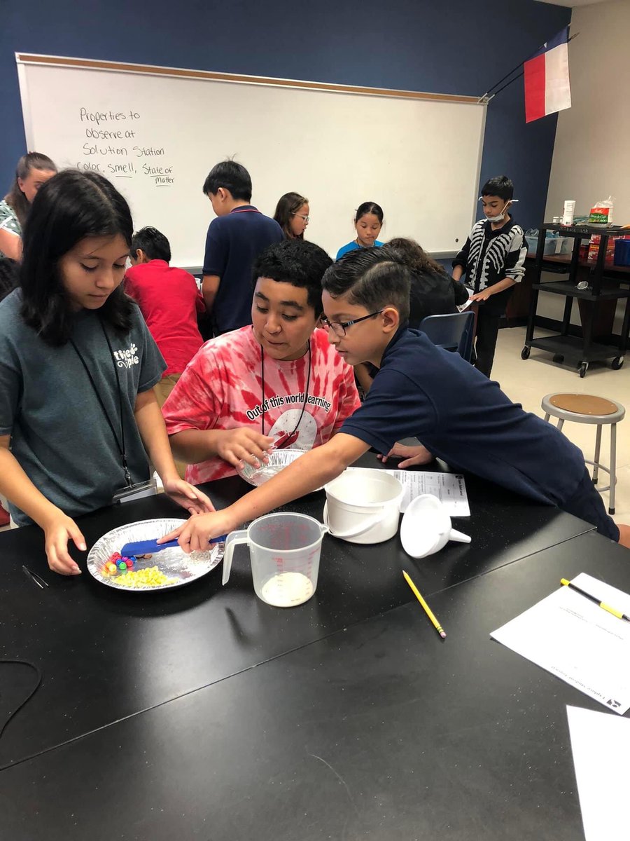 CoraThomasLCISD's tweet photo. Check out these SUPER SCIENTISTS in Ms. Balli’s 5th grade class! Separating mixtures is a lot of fun, and so is listening to the conversations between Ss! @tigerstevenson @STEMscopes @DianeParks8 @LamarCISD #hearusROAR #5E #inquirybasedscience #languagedevelopment https://t.co/8QoTu5j3ic