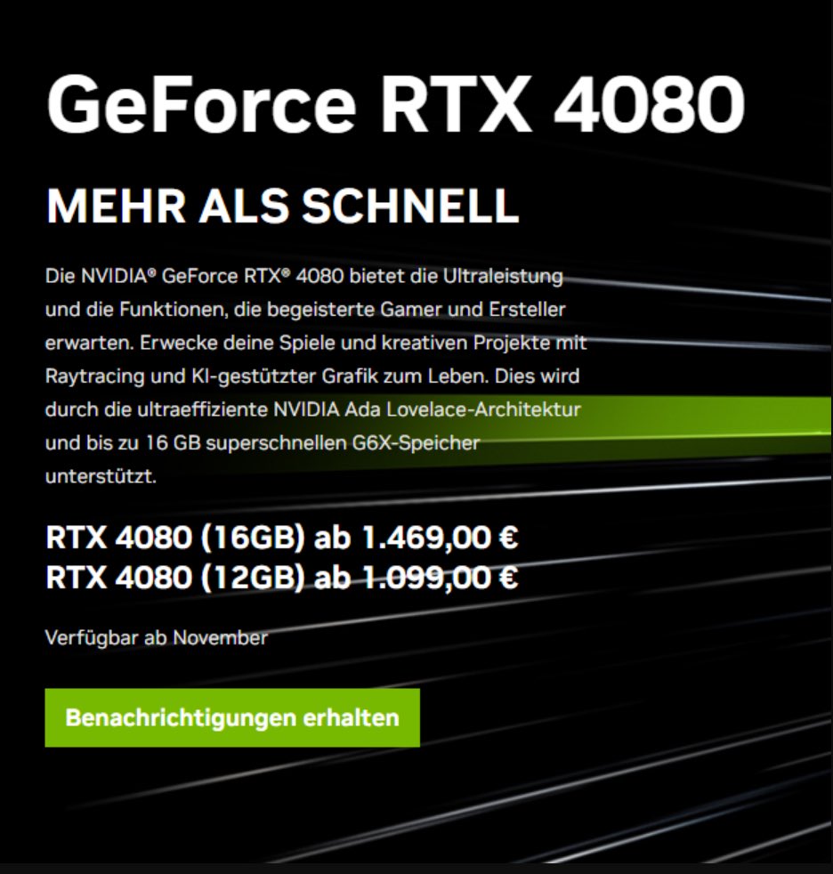 Guinness At blokere Nøjagtighed Yuri Bubliy 🇺🇦 on Twitter: "Nvidia has outdone themselves in marketing  this year. Rename the RTX 4070 12G to the RTX 4080 12G and sell a cheaper  chip more expensive than its