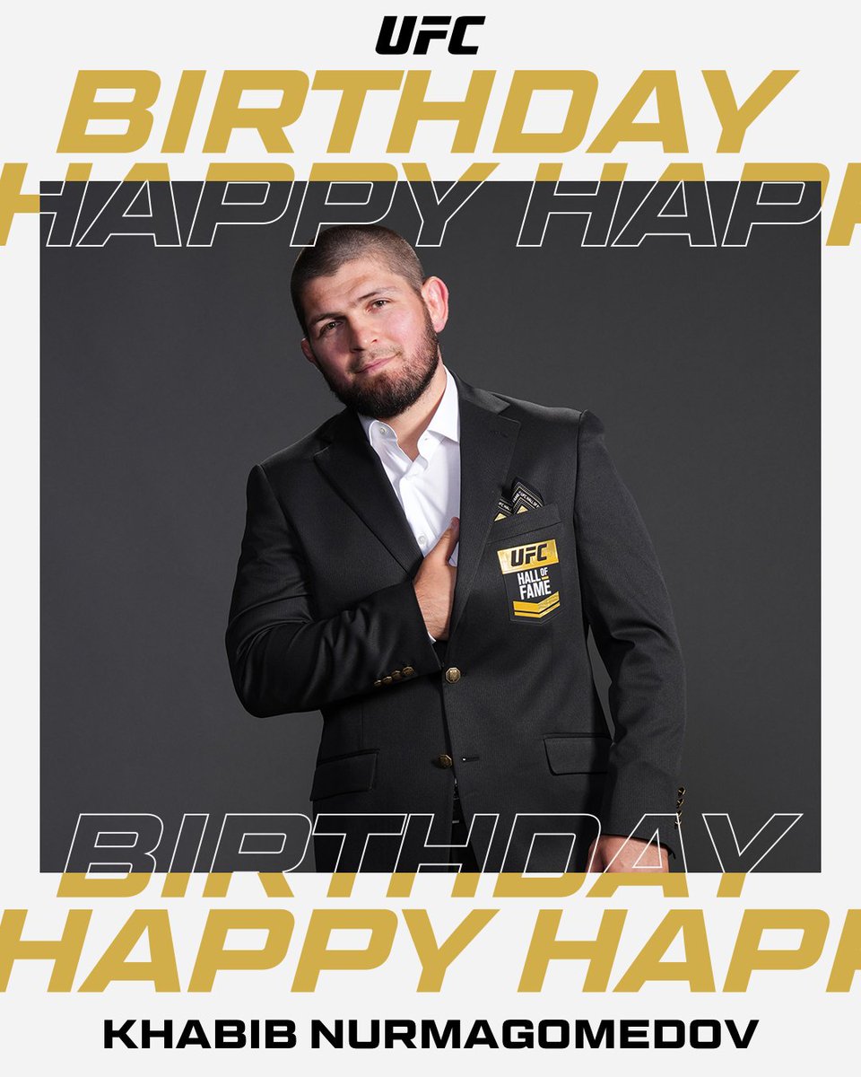 ufc's tweet photo. Hit like to wish the Hall of Famer @TeamKhabib a Happy Birthday 🦅🎂🥳 https://t.co/wPHRSZLdDe