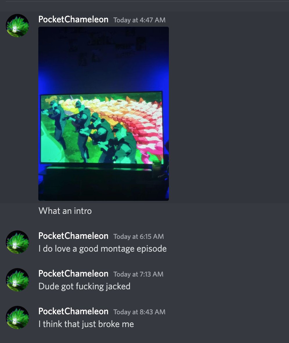 Late last night, a friend of mine watched <a href="/edgerunners/">Cyberpunk: Edgerunners</a>. This is what I woke up to, which seems about right.