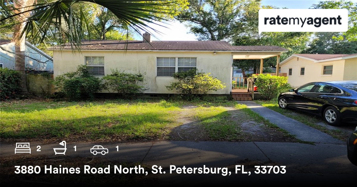 lorrainespin's tweet photo. 🛌 2 🛀 1 🚘 1
📍 3880 Haines Road North, St. Petersburg, FL, 33703

My latest sale on #RateMyAgent
https://t.co/Tal5qPEQOl

...
#ratemyagent #realestate https://t.co/OPGeTg0I2n