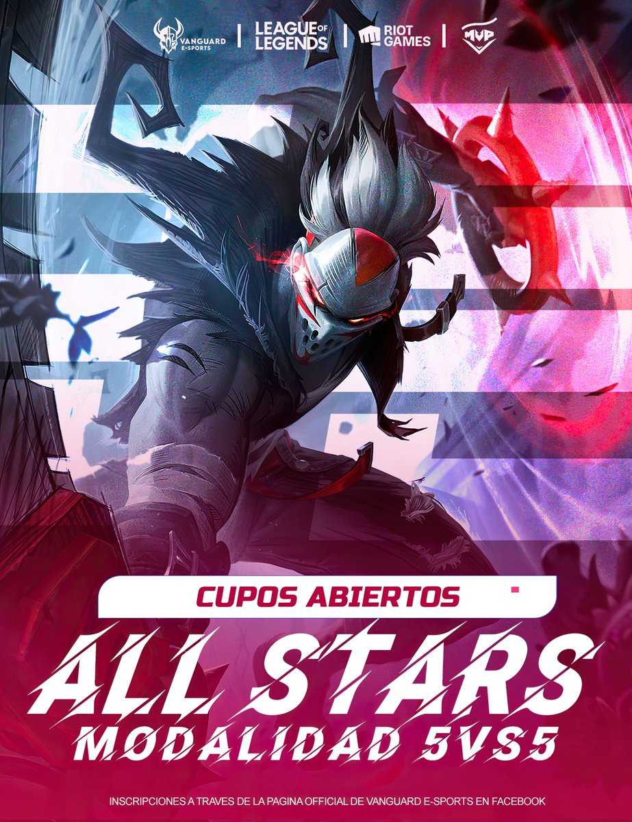 ⭐¡¡VANGUARD ALL STARS MVP!!⭐
⚡️¡En el Abismo de los Lamentos! ⚡️
🔥 Se viene el Evento mas esperado 🔥
🎮 ¡Las inscripciones disponibles! 🎮 

Te esperamos en octubre 
Mid Season 2022