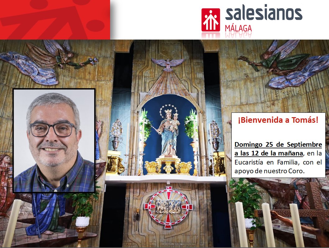 SalesianosMLG's tweet photo. #Bienvenida |😃La Comunidad Educativa y la Familia Salesiana damos la bienvenida a nuestro nuevo #DirectorTitular Tomás Sánchez, y recibimos también al nuevo Rector del Santuario, el que fuera nuestro anterior director, Antonio Gil👏.
⬇️⬇️ https://t.co/3yJOXS2oRx