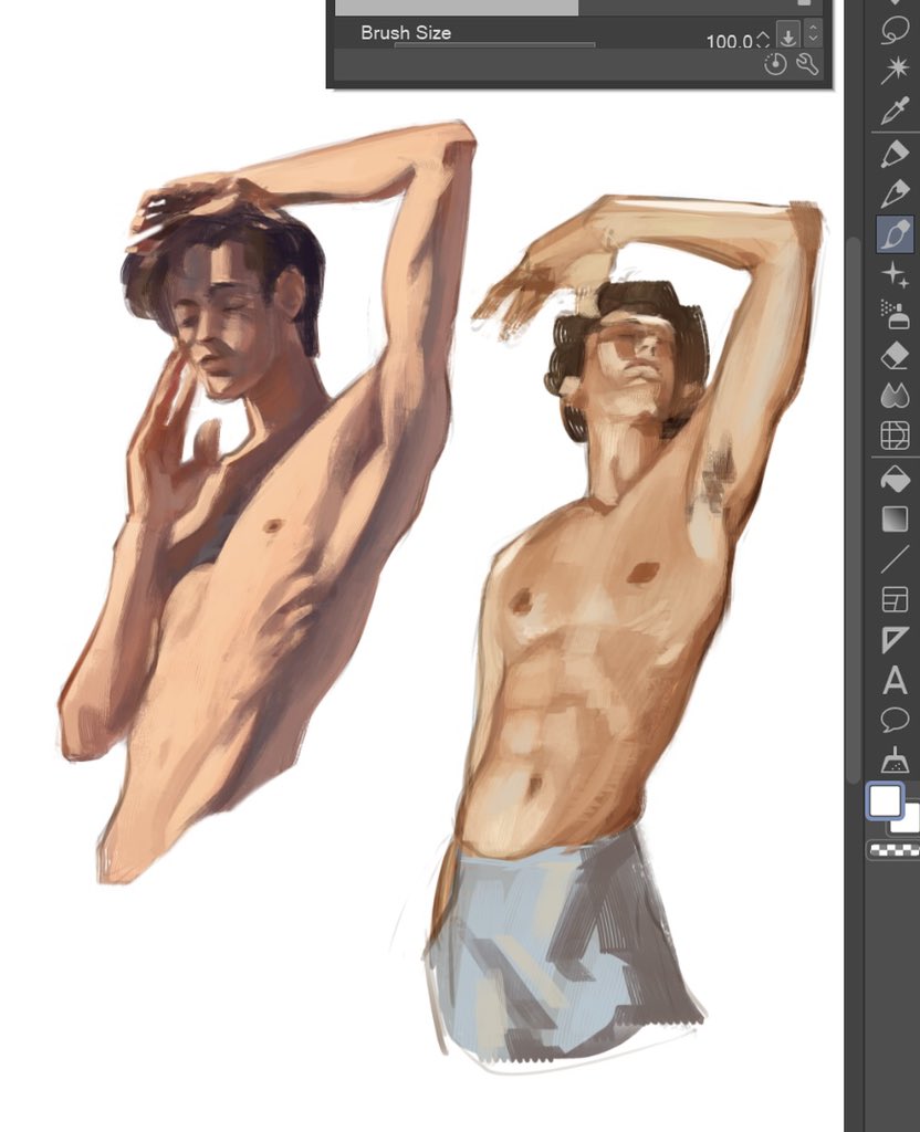 sunnnliwx's tweet photo. torso studies https://t.co/eL13M2GxML