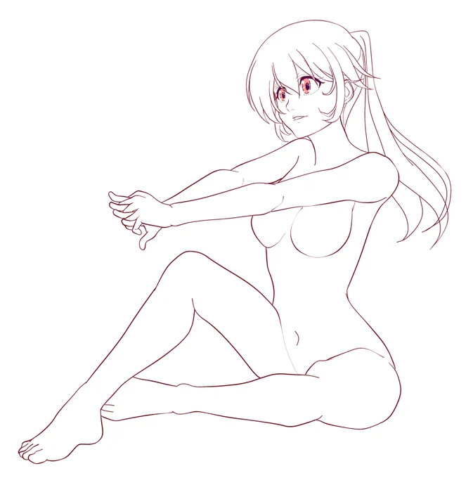 いつもと違う方法で描くテストを続ける……デジタル作画の長所だけをブーストしちゃうからなぁ便利なんだけど最終的なバランス調整はやっぱり経験値だねアナログ描きにフィードバックできるのか? ……これが問題点かもかも(;'Д`A ``` 