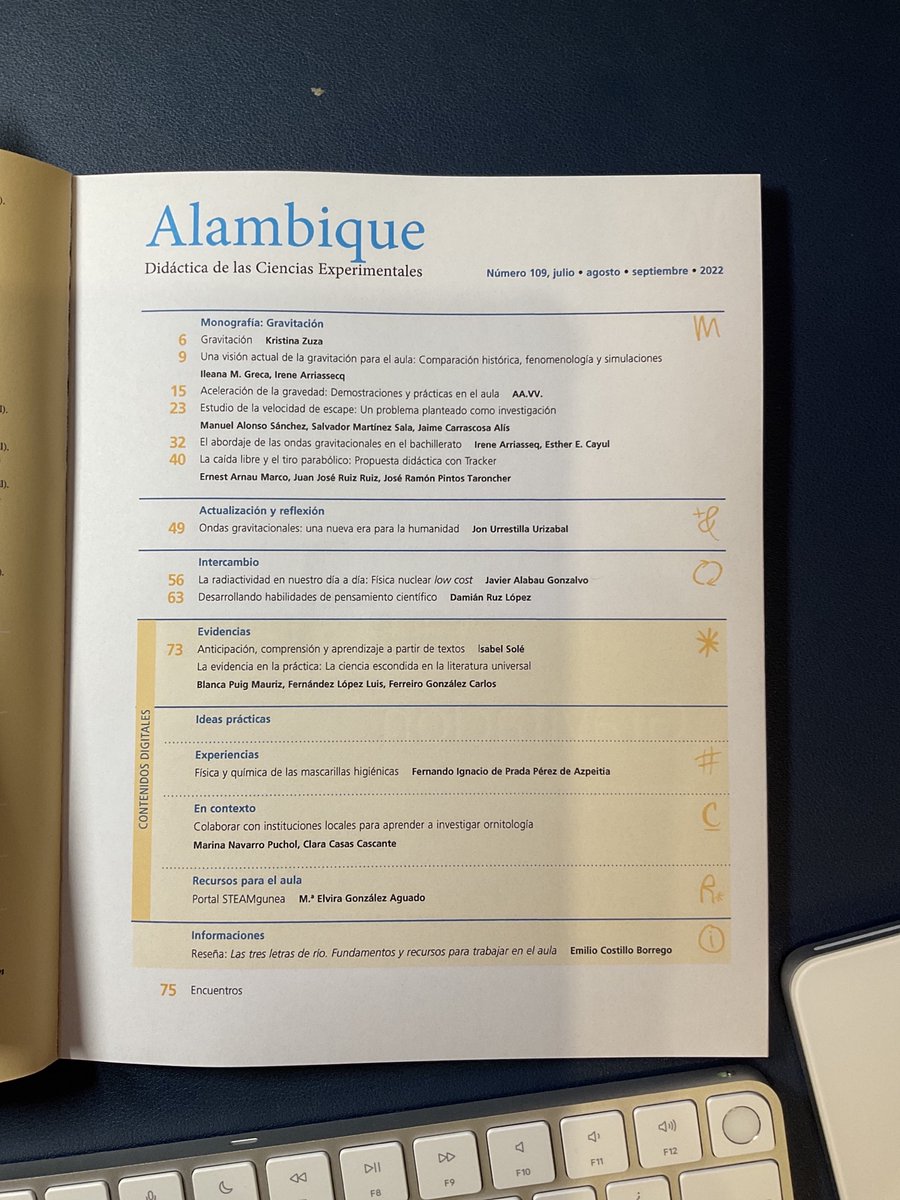 earnaumarco's tweet photo. Comenzamos el nuevo curso con la publicación de un artículo en el número 109 de Alambique sobre Gravitación (editorial @EditorialGrao) 💪 #Tracker 

 https://t.co/Wdngn6AX2Q https://t.co/YH8nWzkqaN