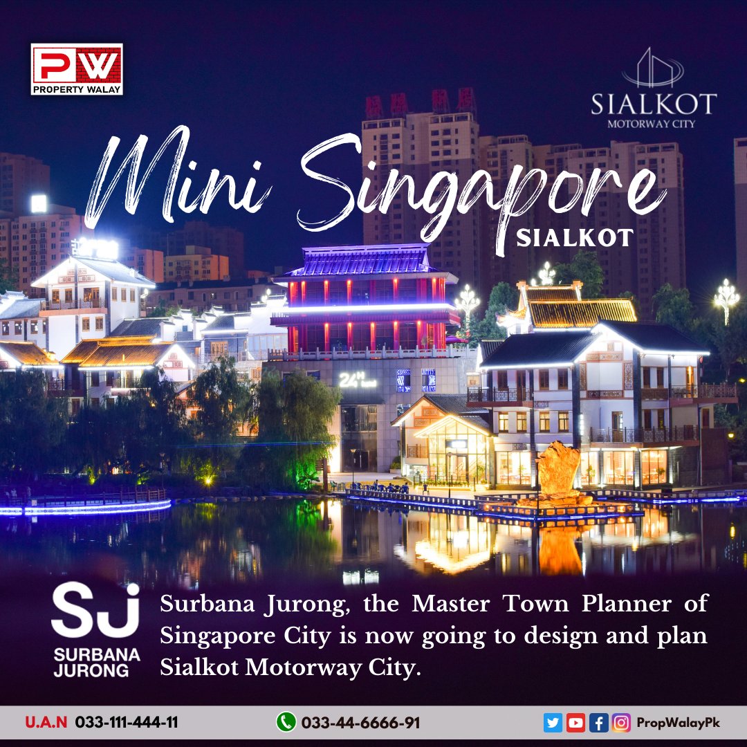 PropWalayPk's tweet photo. 𝐒𝐮𝐫𝐛𝐚𝐧𝐚 𝐉𝐨𝐮𝐫𝐚𝐧𝐠 The Master Town Planner of Singapore City, is now going to design and plan the 𝐒𝐢𝐚𝐥𝐤𝐨𝐭 𝐌𝐨𝐭𝐨𝐫𝐰𝐚𝐲 𝐂𝐢𝐭𝐲

▶️𝐅𝐨𝐫 𝐁𝐨𝐨𝐤𝐢𝐧𝐠 &amp; 𝐃𝐞𝐭𝐚𝐢𝐥𝐬 
📞 0333 570 3456
#sialkotmotorwaycity #housingsociety #AikPlotToBantaHai https://t.co/XoWsCAbCy6