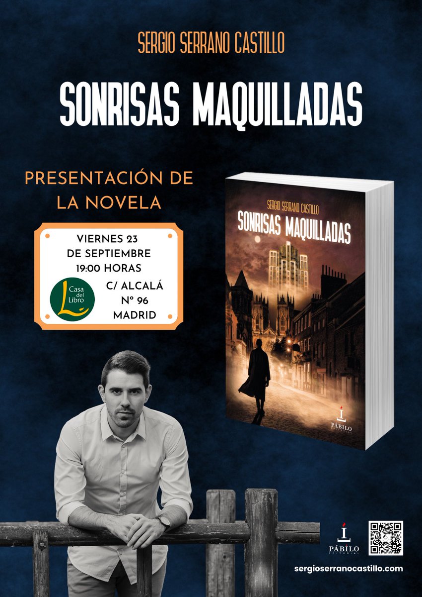 Este próximo viernes 23 de septiembre a las 19:00 horas, estaré en <a href="/casadellibro/">Casa del Libro</a> en calle Alcalá presentando #SonrisasMaquilladas 📚🖋

#Madrid #novela #presentación #leer #escribir #literatura