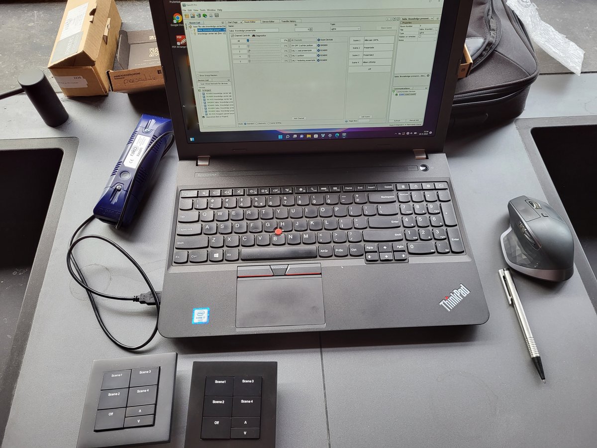 De laatste armaturen worden gemonteerd. Vandaag de bediening alvast opgezet bij Saba Dinxperlo. Spelen met licht.  #dali  #Rako #Internova #Northcliffe #Proled