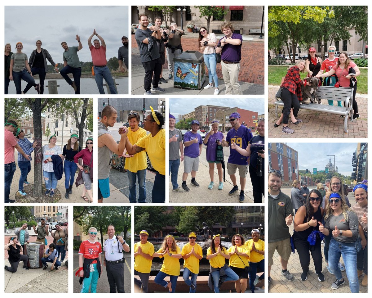 mucrcpa's tweet photo. The entire Mahoney Team went on a Wild Goose Chase!  The firm took part in a scavenger hunt that let us explore the city of St. Paul while thinking outside the box and having some fun.  It was a fabulous day and TEAM YELLOW came up with the big win! 
#mahoney #accountantsarefun https://t.co/Af2IengexI