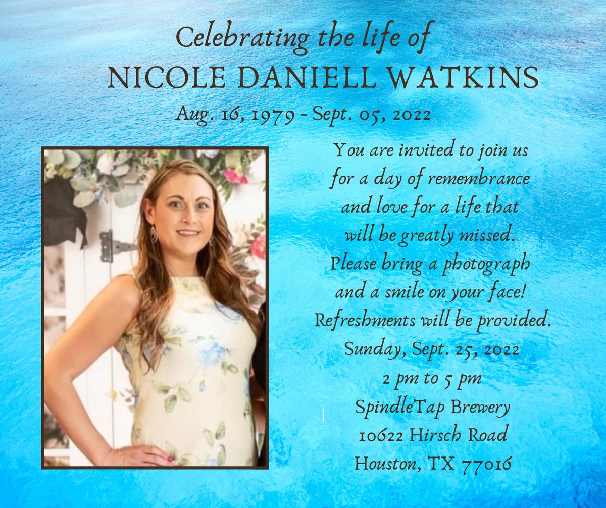 As many of you know, we recently lost my best friend and co-founder of the Hops n’ Hot Sauce Festival, Nicole Watkins. Please join us for a celebration of her life and bring a photo of her to hang on the memorial wall!