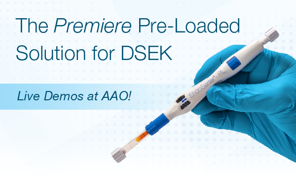 Are you ready to experience DSEK Reimagined? Join us at AAO for live demonstrations of the new EndoSerter-PL for DSEK. Register to secure your spot today! go.corneagen.com/aao-22-demos 

#cornea #ophthalmology #CorneaGen #DSEK #EndoSerterPL #AAO2022