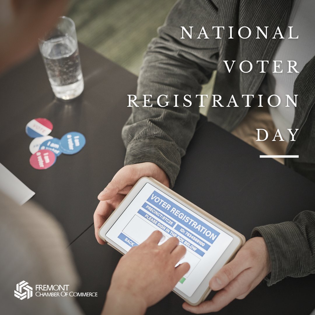 National Voter Registration Day is today. 60% of eligible voters are never asked to register. Register now! In California, the deadline to register to vote for any election is 15 days before Election Day, so please register early.

sos.ca.gov/elections/vote…