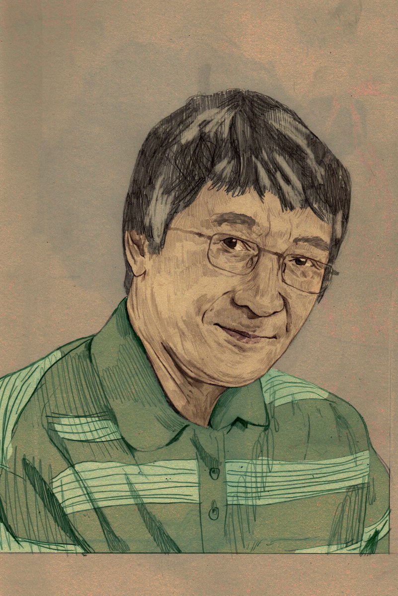 apencilinhand's tweet photo. a fairly quick portrait of Waymond Wang from @allatoncemovie https://t.co/zrpRv0EzOr