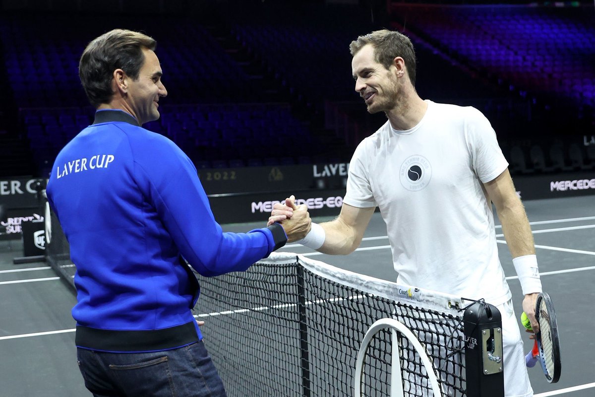 josemorgado's tweet photo. Federer welcomed Djokovic and Murray at the O2 Arena. All three have a lot of memories in this venue

 [getty] https://t.co/i1lA9uHaDQ